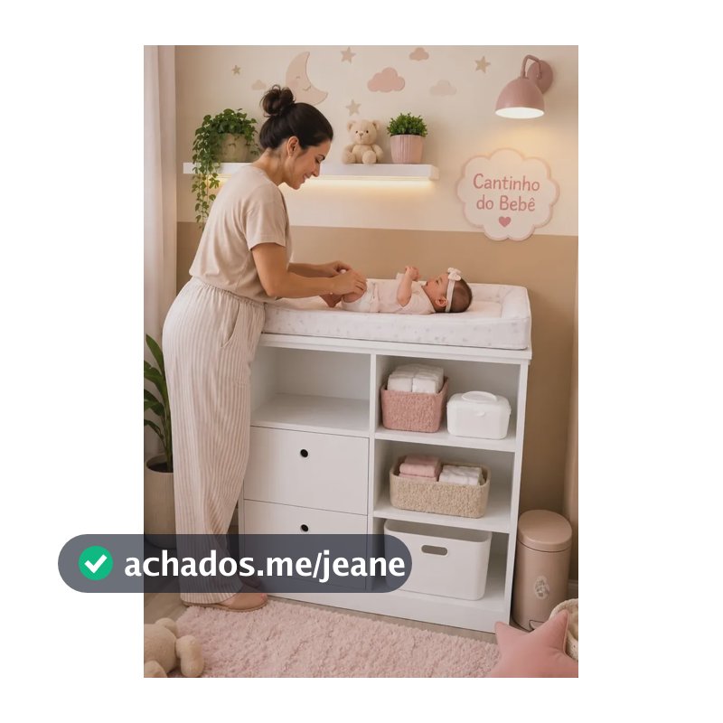 Cômoda Aparador Multifuncional Para Quarto Infantil Bebê Branco