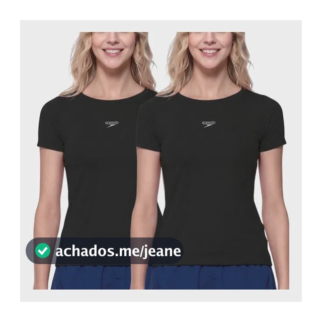 Kit 2 Camisetas Femininas Speedo Slim Fitness Academia Sport