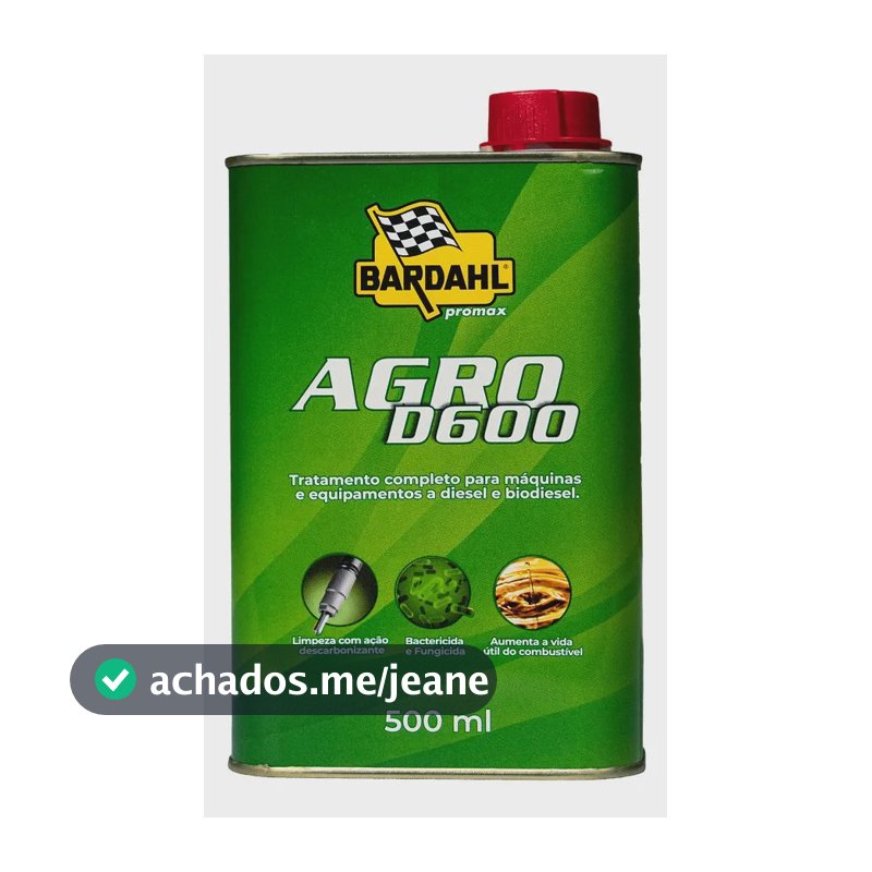 Aditivo Diesel Bardahl Agro D600 500ml Trator Caminhão