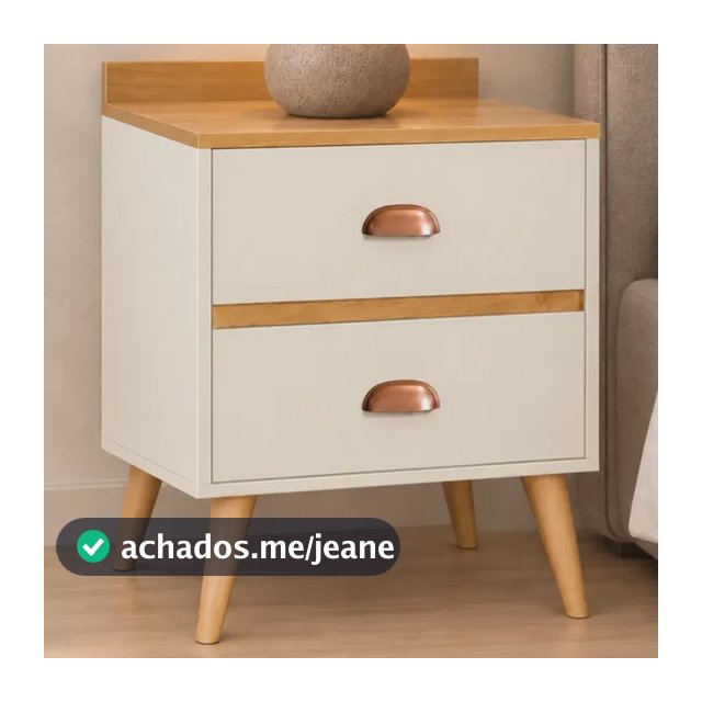Mesa Lateral De Quarto Retrô Com Gavetas Pés Palito Multiuso