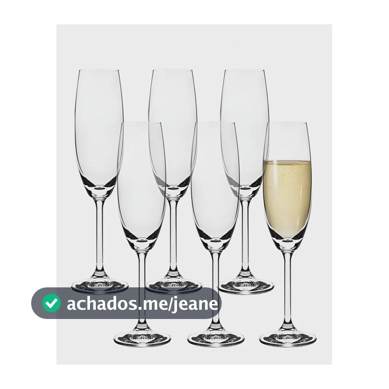 Jogo 6 Taças Para Champanhe Cristal Gastro 220ml Bohemia