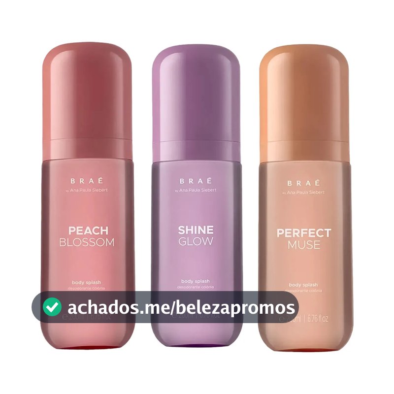 Braé By Ana Paula 3 Body Splash Peach + Perfect + Shine