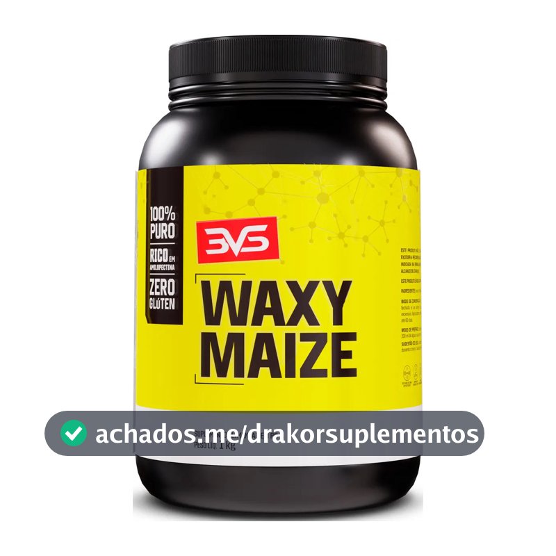 Waxy Maize Natural 1kg - 100% Puro Fonte de Carboidratos de baixo índice Glicêmico - Fornece níveis de energia constantes