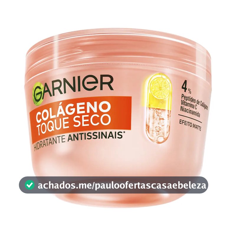 Hidratante Facial Antissinais com Colágeno, Niacinamida e Vitamina C, Aumenta a Firmeza e Elasticidade da Pele, 48h de Hidratação, Garnier, 85g