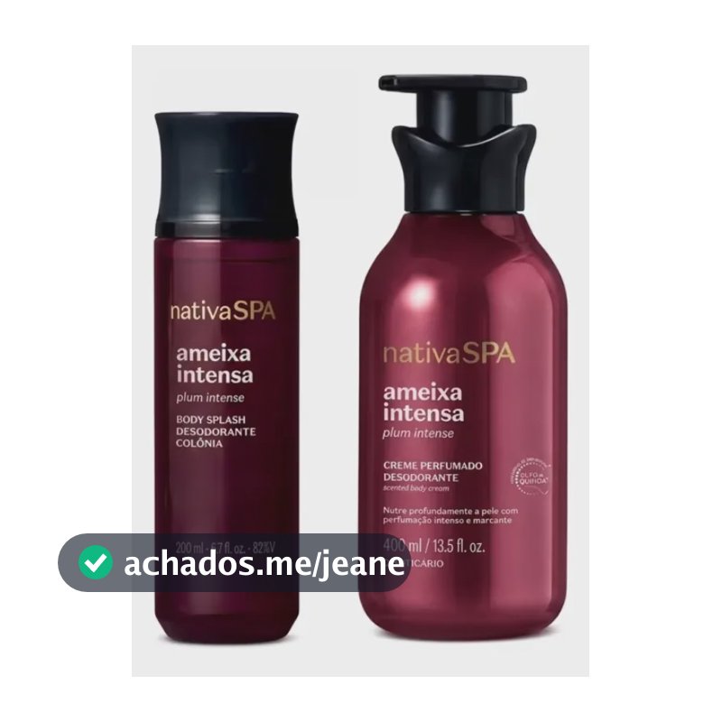Combo Nativa Spa Ameixa Intensa:body Splash+creme Hidratante