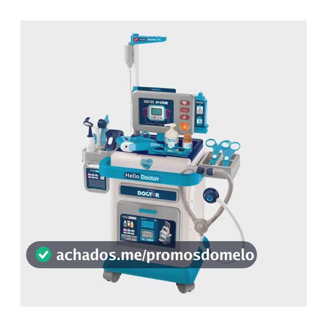 Carrinho De Médico Infantil Bancada Doctor Center Maxi Toys Azul E Branco