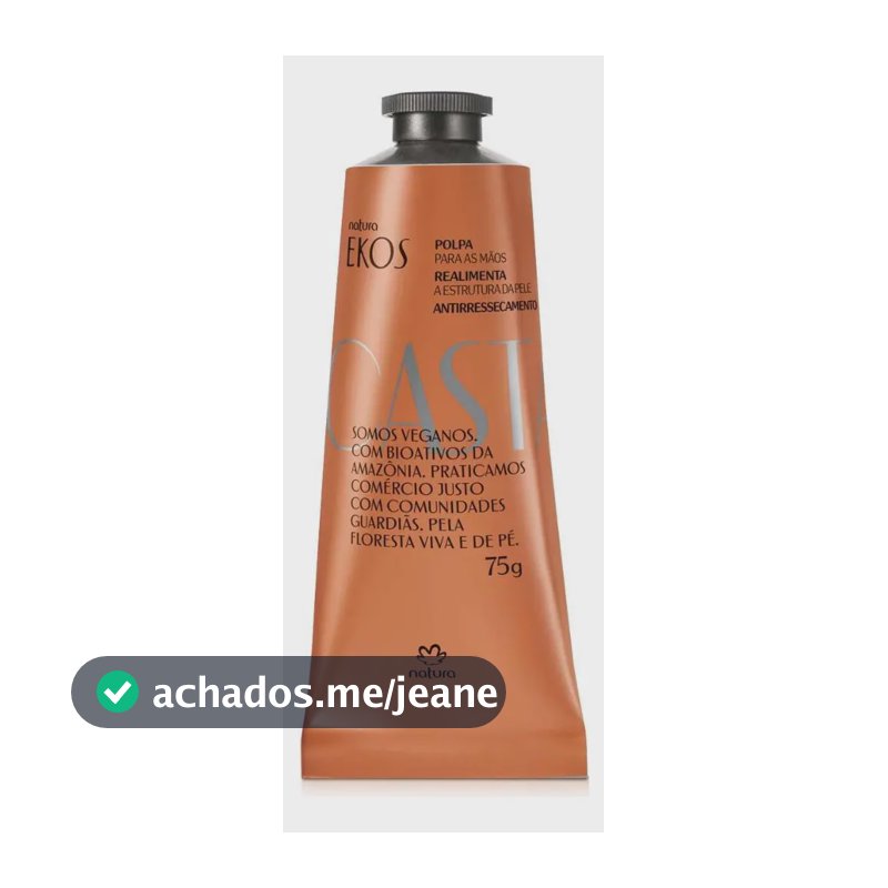 Creme hidratante para mãos naturais Ekos Chestnut 75 G
