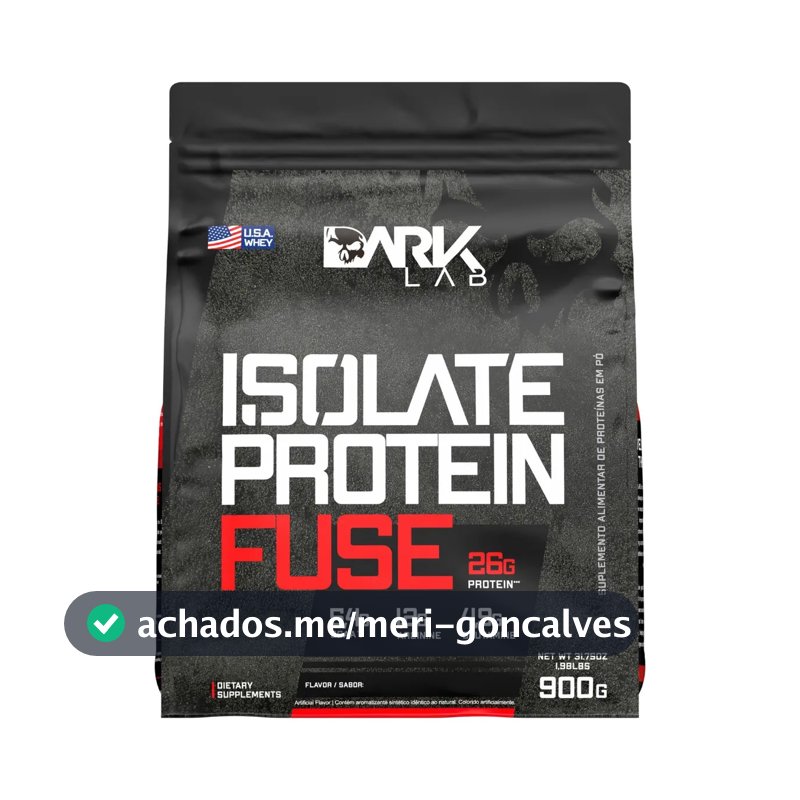 Whey Isolate Protein Fuse Refil 900g Dark Lab - Mp Importad Sabor Brownie