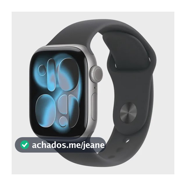 Apple Watch Series 11 Gps - Caixa Cinza-espacial De Alumínio  42 Mm - Pulseira Esportiva Preta  P/m