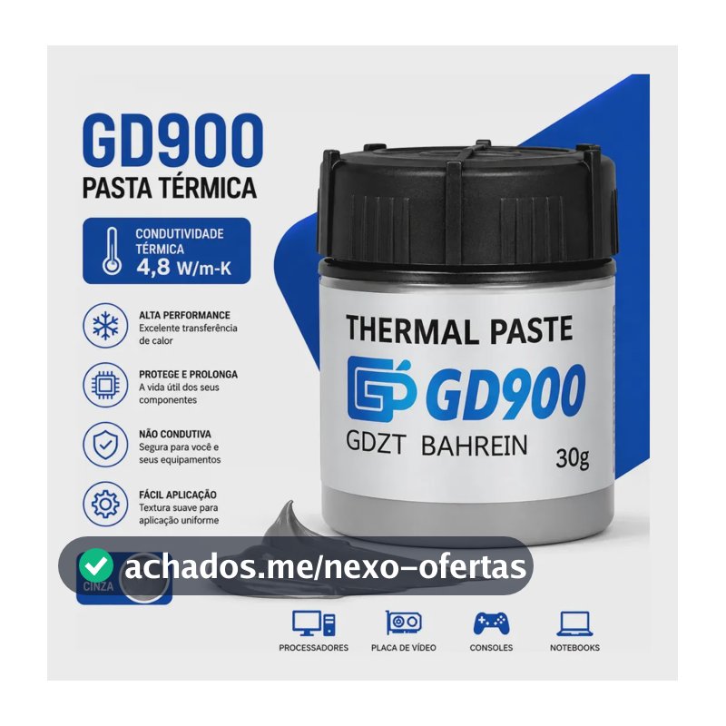 Pasta Térmica Gd900 30g Alta Performance Para Ps4 Ps5 Ps3 Xbox Pc Notebook Marca Bahrein