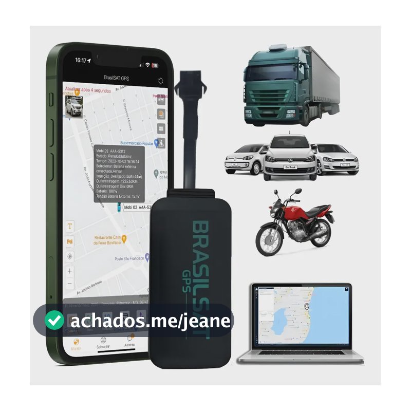 Rastreador Gps Veicular Localizador Carro Moto Caminhão App Preto