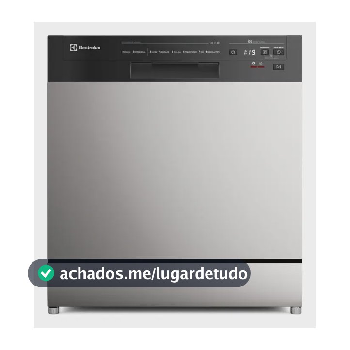 Lava-louça Electrolux Inox Com Programa Lava E Seca LS08E Cinza