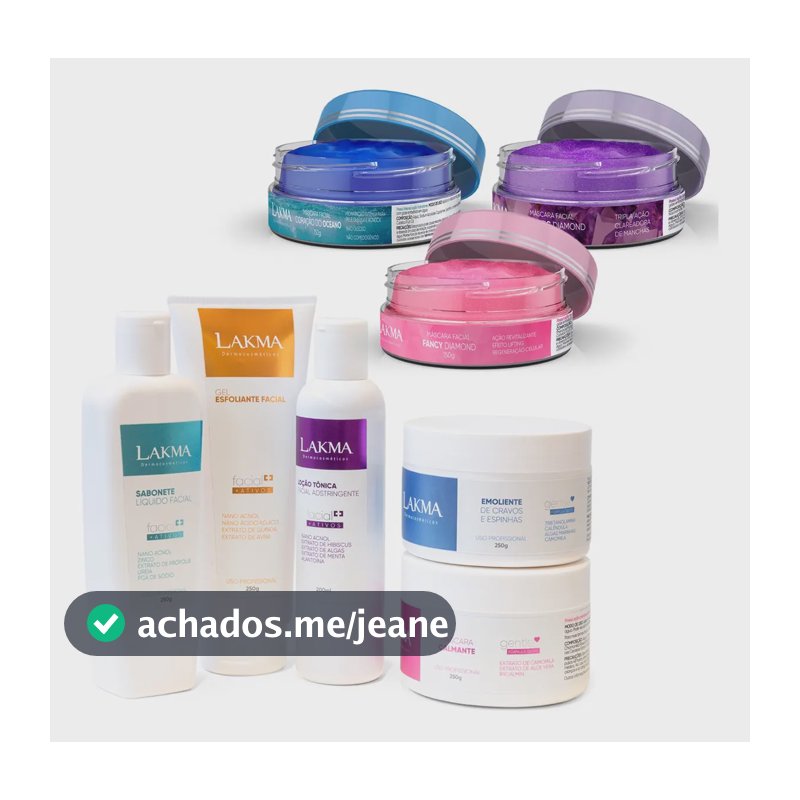 Kit Lakma: Limpeza De Pele Profunda + Máscaras Jóias Raras