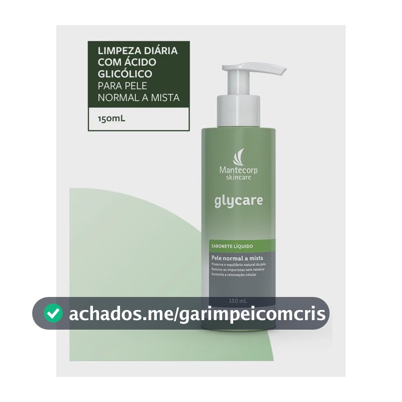 Sabonete Líquido Facial Glycare 150ml Mantecorp Skincare