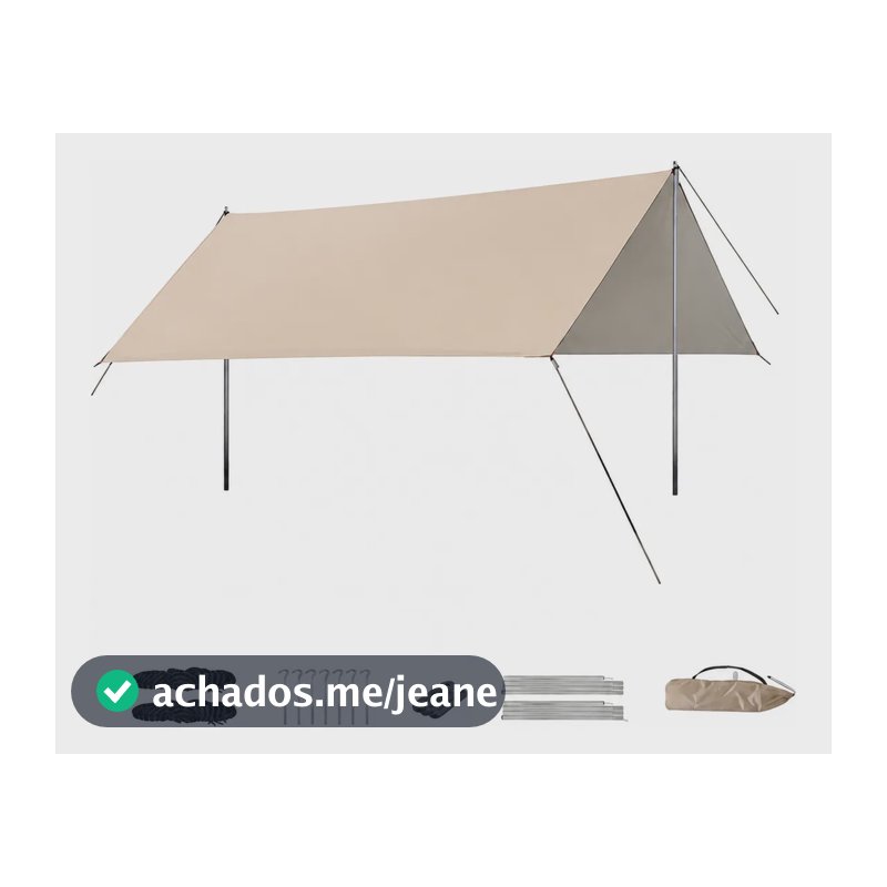 Tenda Gazebo Dobrável 3 X 3 M Camping Portátil Tela Toldo Cáqui