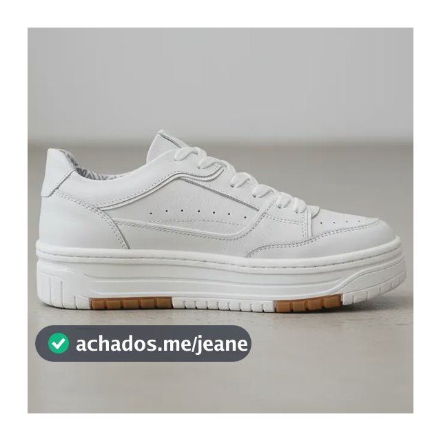 Tênis Feminino Vittal Couro Aura Flatform Confortável Branco