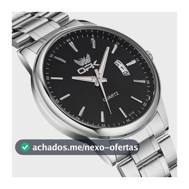Opk Relógio Masculino Original Prata À Prova D'água 6010