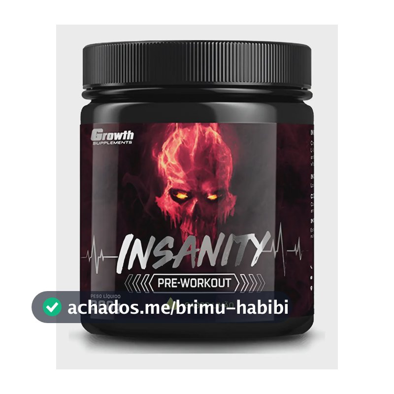 Pré-treino Insanity 300g Growth Supplements Sabor Limão