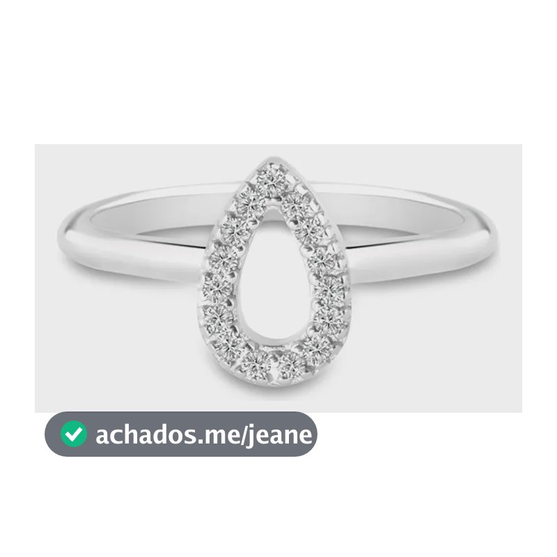 Anel Life Astro Gota Em Prata 925 Com Pedras Incolores 18
