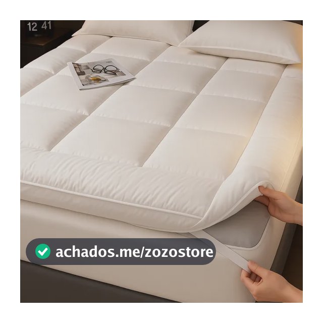 Pillow Top Protetor Colchão Casal 400 Fios Casa Casual Branco