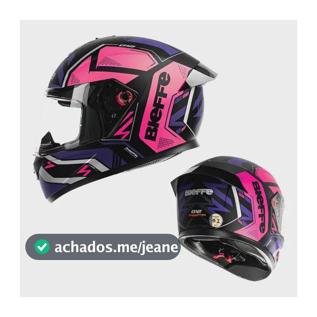 Capacete Bieffe B12 Phanton Feminino Cor Rosa Roxo Fosco Preto/pink Bieffe B-12 Phanton Fosco 59/60