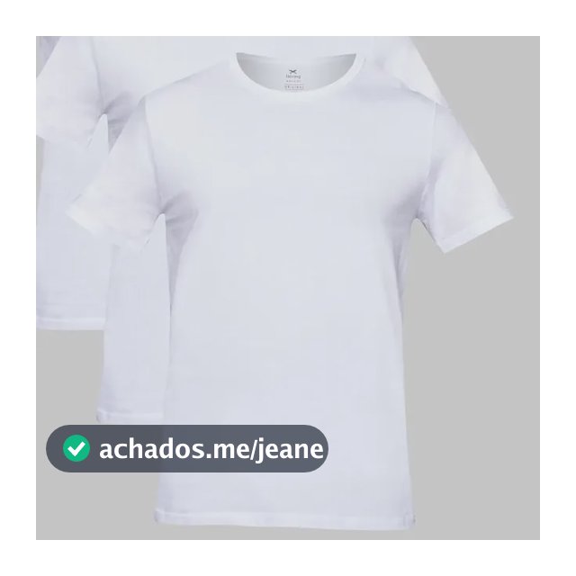 Kit 3 Camisetas Hering Masculino Branco Branco Lobo P Liso