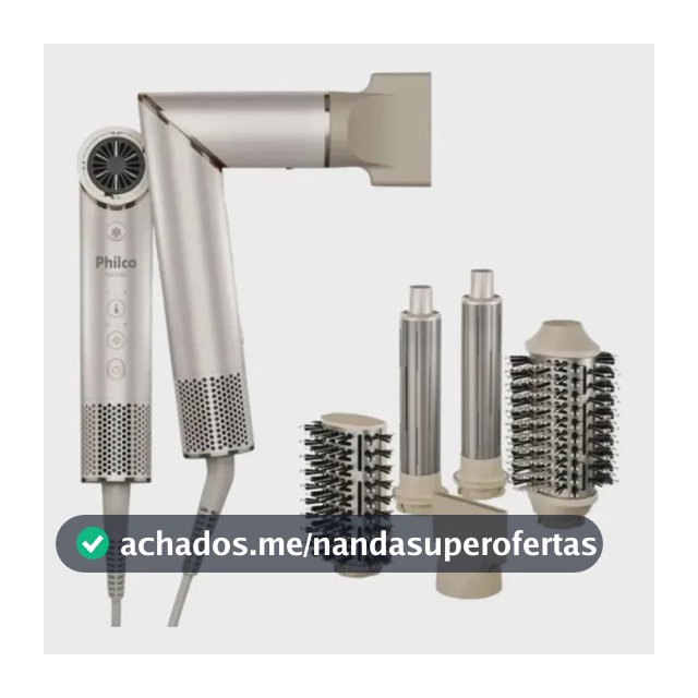 Secador De Cabelos Philco PSC3500 4 Em 1 dobrável Motor BLDC Prateado