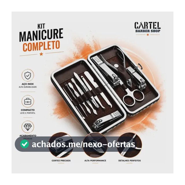 Kit Cortador De Unha Portátil Estojo Alicate Manicure 12 Pç - Desencravador De Unha Manicure Alicate Lixa Profissional Tesoura Empurrador De Cutículas Pinça Portátil Dobrável