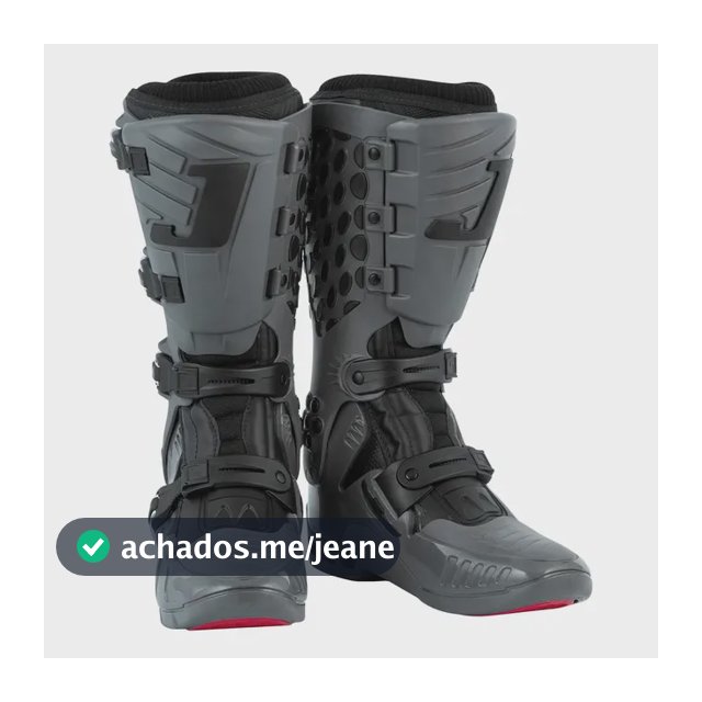 Bota Infantil Jett Articulada Trilha Motocross Off Road Cinza 35 Br