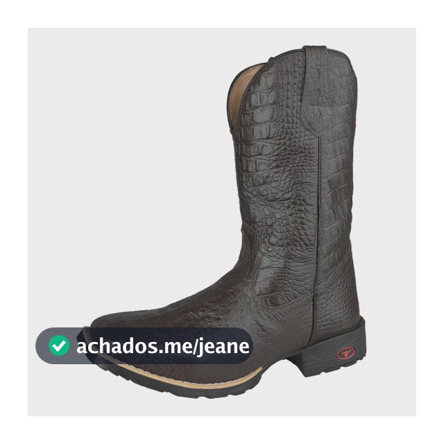 Bota Texana Country Croco Cafe 100% Couro