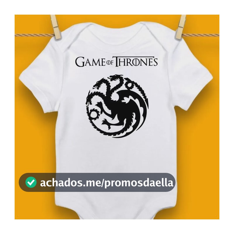 Body Bebê Personalizado Game Thrones Stark Targaryen Bebê Tamanho GG