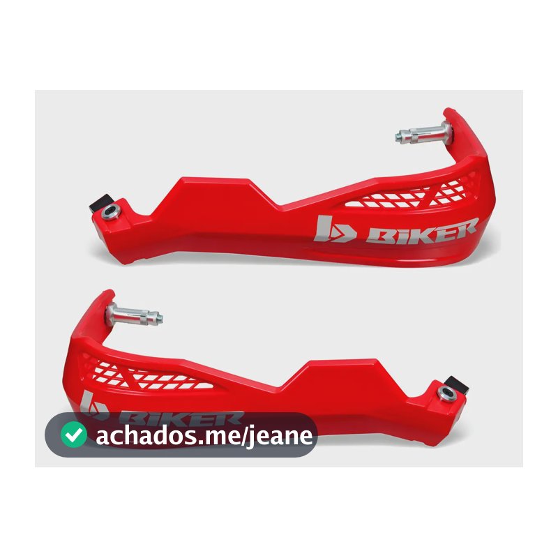 Protetor De Mão Integral Fechado Moto Trilha Universal Biker Cor Vermelho