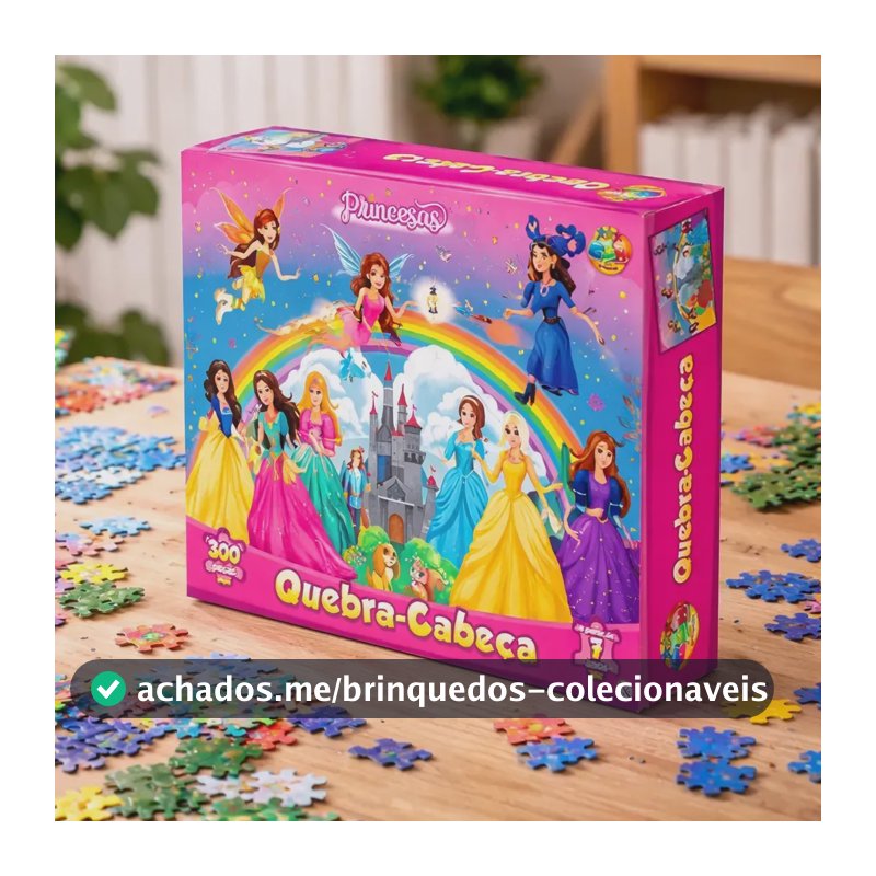 Quebra Cabeça Infantil Princesas Puzzle 300 Peças GGB