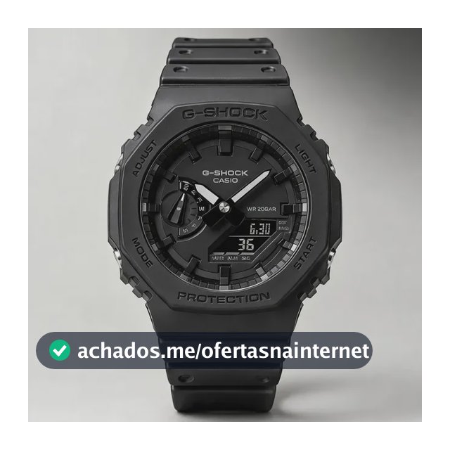Relógio Casio G-shock Ga-2100-1a1dr Masculino Preto Carbon Preto