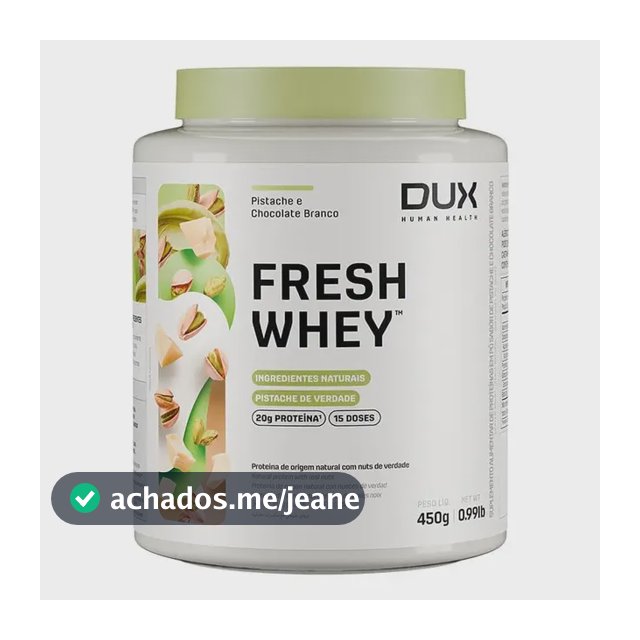 Proteína Dux Nutrition FreshWhey em pó sabor Pistache e Chocolate Branco x 450g