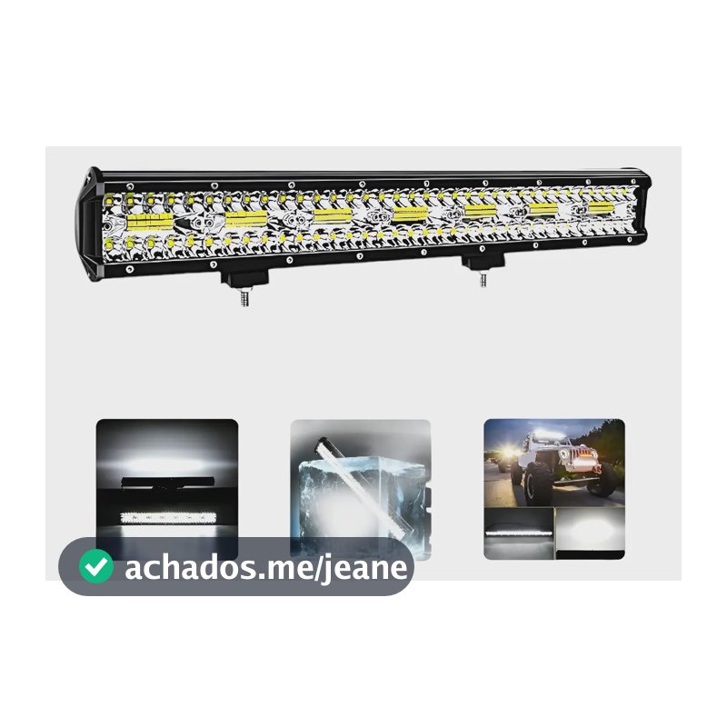 Barra De Led Curva 8d 12v 24v 390w P Truck Caminhão Carreta