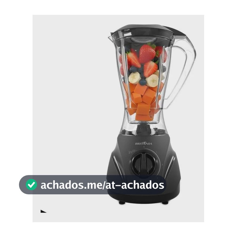 Liquidificador Britã¢nia Blq900a Plã¡stico 600w 2,1l Preto Preto 110v
