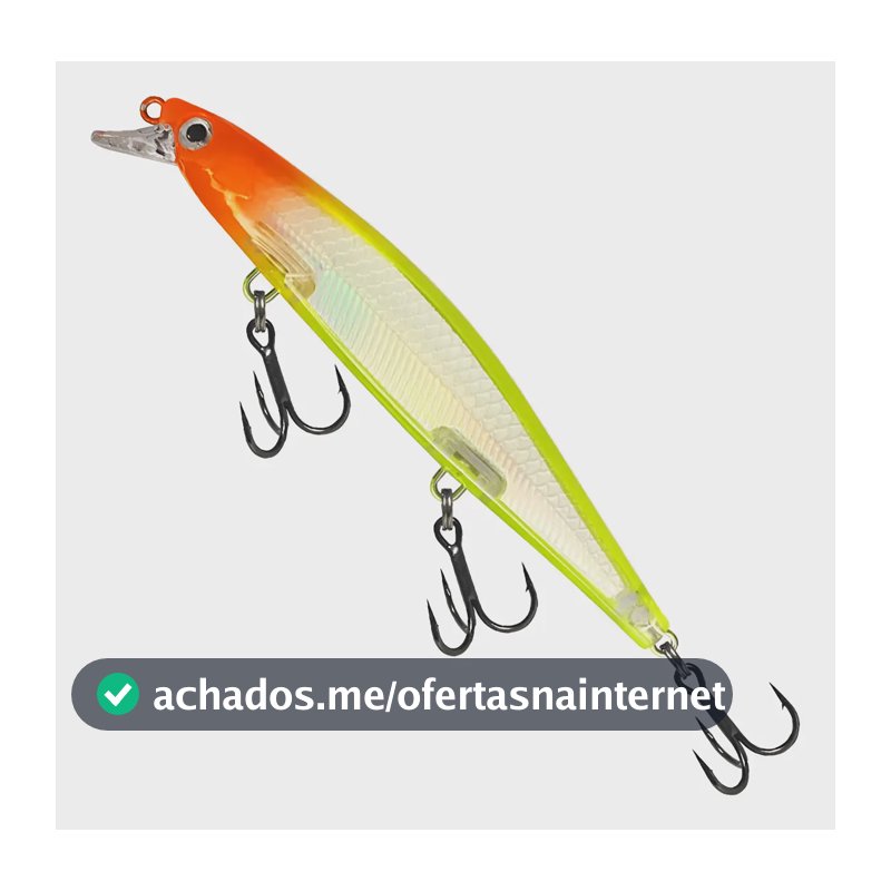 Isca Artificial Traíra Tucunaré 11cm 14g Meia Água 3 Ganchos Kidnap Yellow