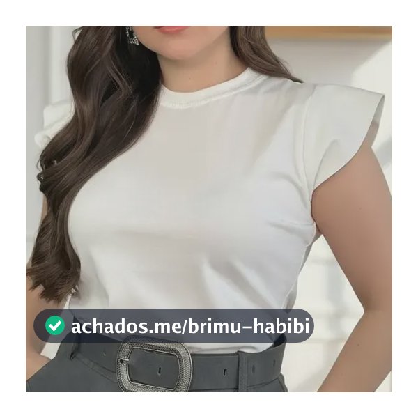 T-shirt Feminina Manga Muscle Tee Camiseta Basica Algodão