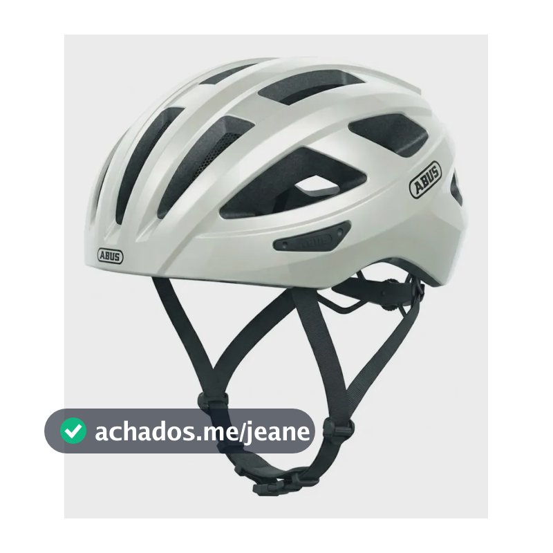 Capacete Bike MTB Speed Triatlo Triathlon ABUS Macator Inmold Leve Branco Perola Tamanho G 58-62 Ciclismo Masculino Feminino