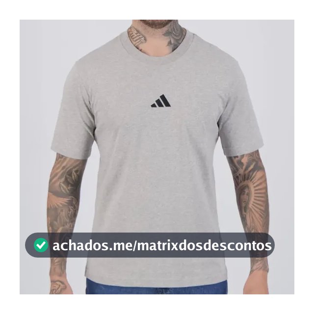 Camiseta adidas Small Logo Cinza
