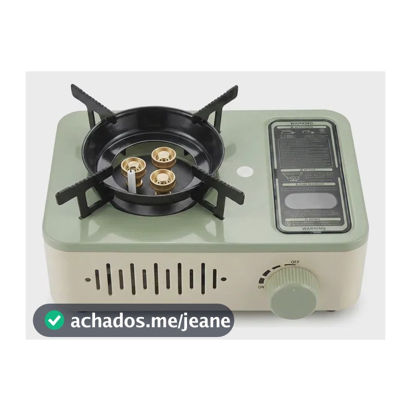 Fogareiro Portátil Gás Butano Camping 2200w Chama Regulável