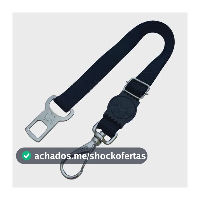 Cinto Segurança Pet Coleira Universal Porte Cachorro Gato Preto Ajustável De 45 Cm - 75 Cm