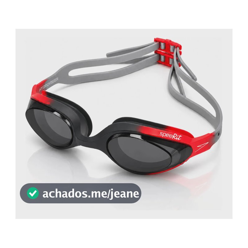 Óculos Natação Speedo Hydrovision Uv Antiembaçamento Adulto Cor Vermelho