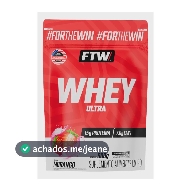 Whey protein FTW em pó sabor Morango x 900g