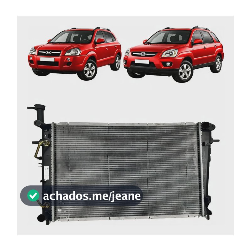 Radiador Tucson Sportage 2.0 2005-2015 Automático Garra Alta