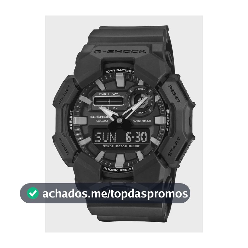 Relógio Casio Analógico Digital G-shock Ga-010-1a1dr | Black Preto