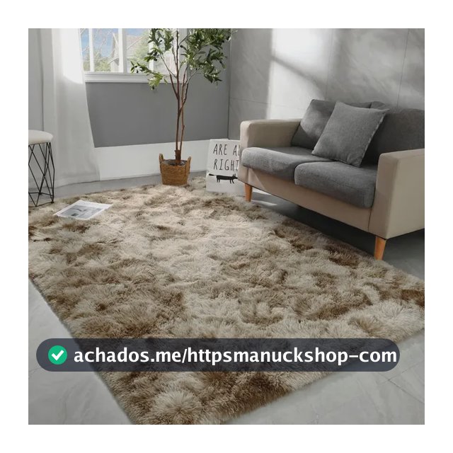 Tapete 2,00x1,50 Peludo Felpudo Para Sala e Quarto Cores Cor Bege-mesclado Desenho Do Tecido Pelo Alto Casa Laura Enxovais Tapete Médio Para Sala 2x1,5m, Antiderrapante e Lavável - Bege Mesclado