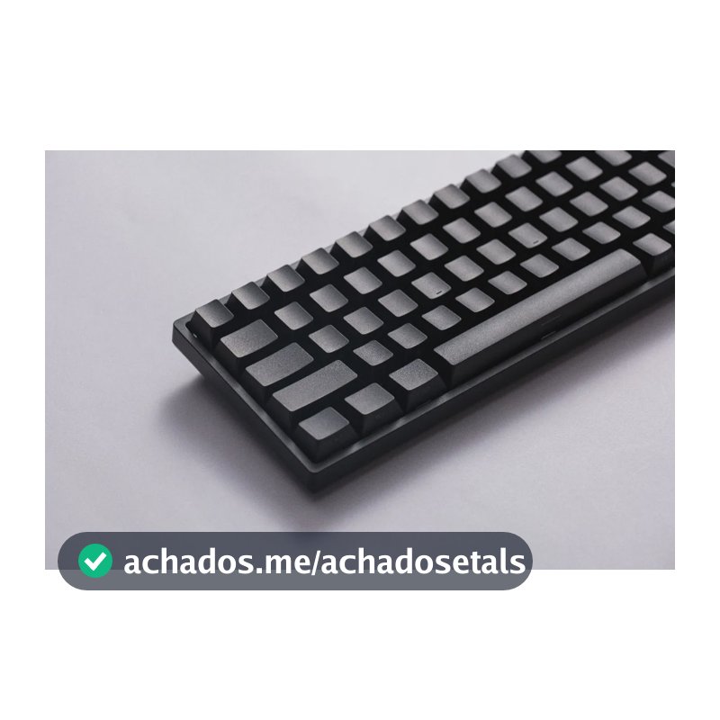 Teclado Mecânico Monsgeek Fun68 Preto, com Switches Akko Flash, Layout Inglês US e Iluminação RGB