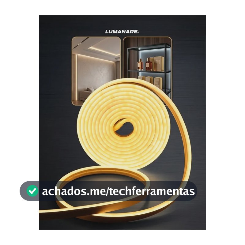 Fita LED Neon Flexível 3528 120Led 5 metros Mangueira Corte 2,5cm Cor da Luz Branco Quente Tensão IP65 3000k Alto Brilho Lumanare